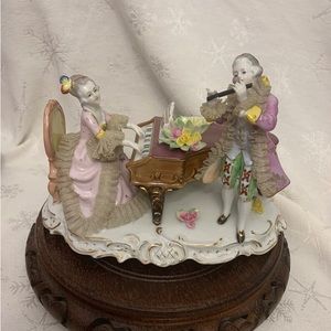 Vintage Dresden Style Porcelain Victorian Lace /